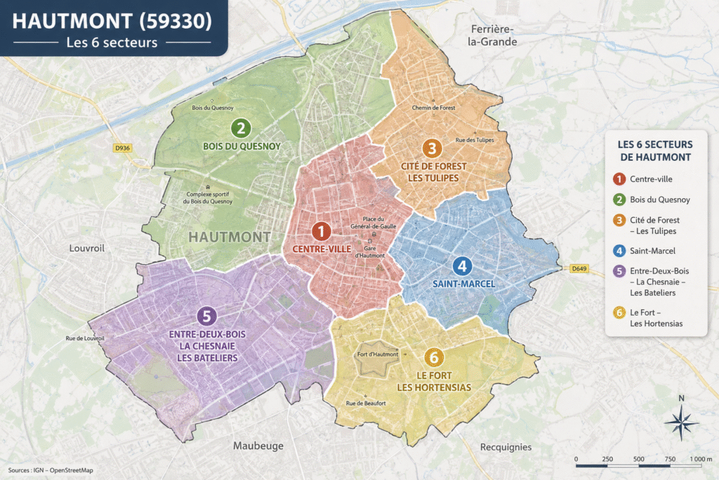 Carte Hautmont